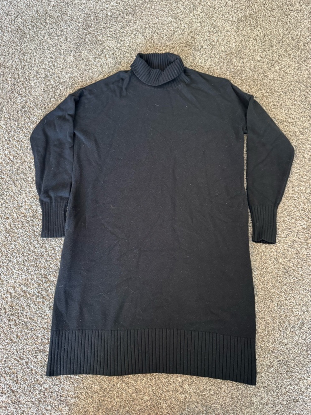Lululemon cashmere blend Black Turtleneck Sweater Dress